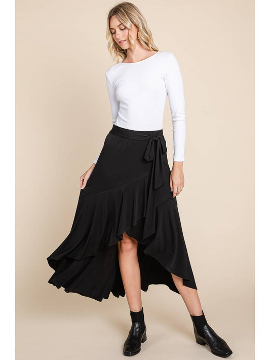 Black Ruffle Skirt