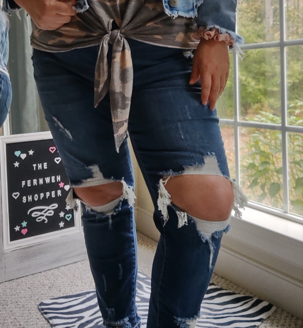 Plus Size Distressed Cello Jeans