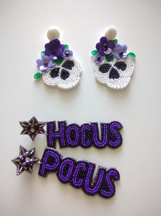 Purple Beaded Earrings - You pick!