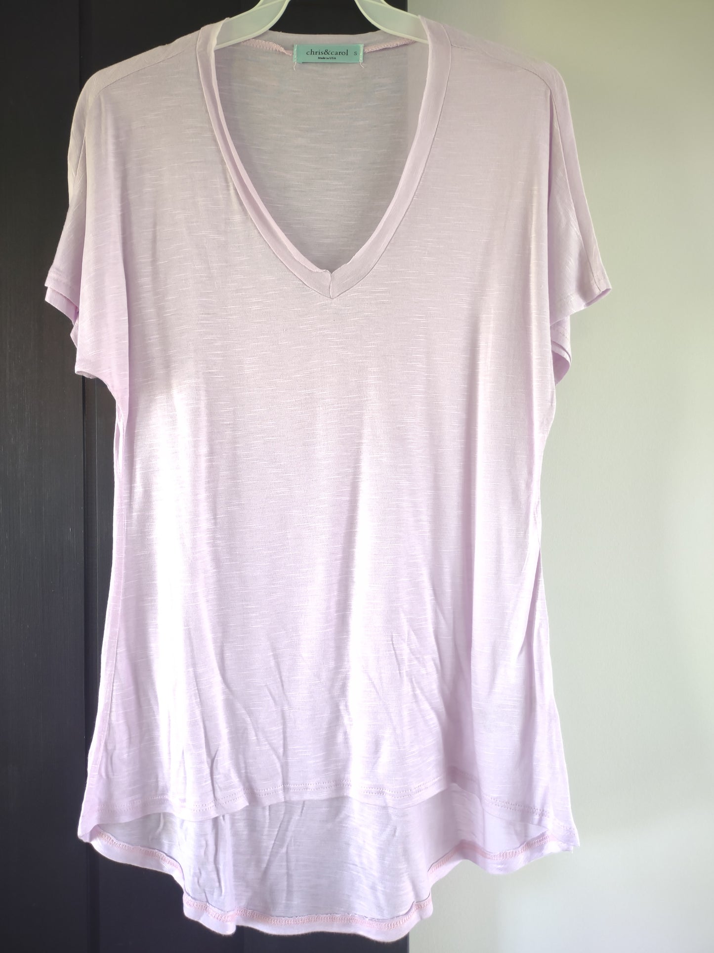 Lavender V-neck Top