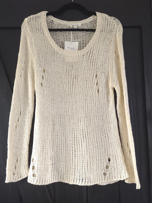 Ivory Round Neck Pullover
