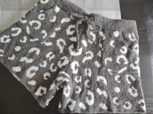 Leopard Print Sweater Shorts