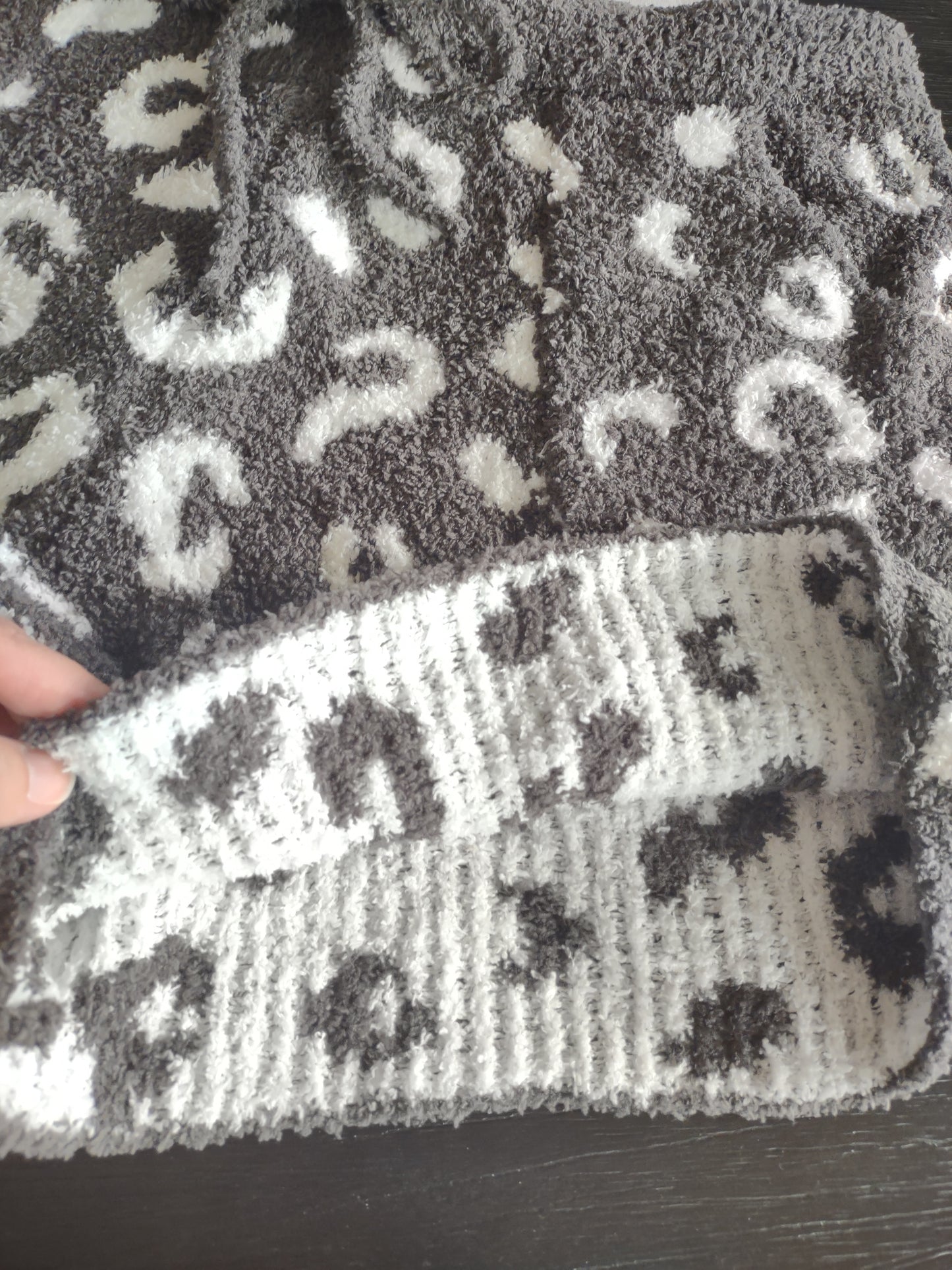 Leopard Print Sweater Shorts