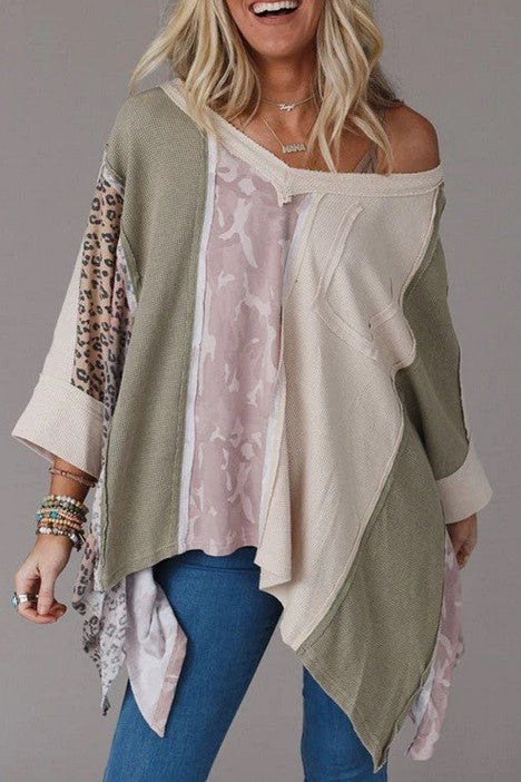 Exposed Seam Oversized Top