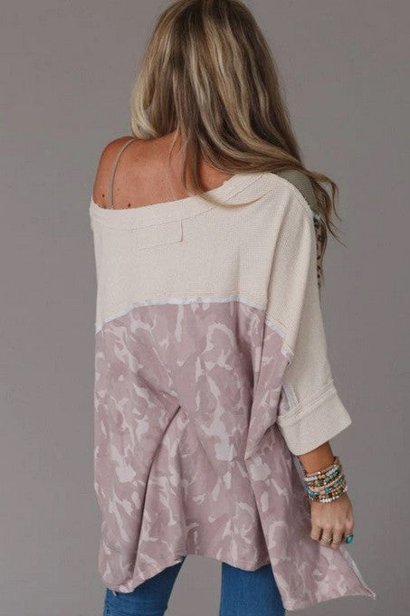 Exposed Seam Oversized Top