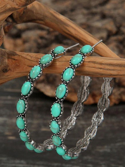 Turquoise Hoop Earrings