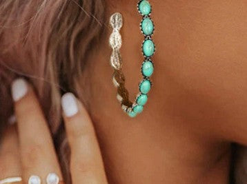 Turquoise Hoop Earrings