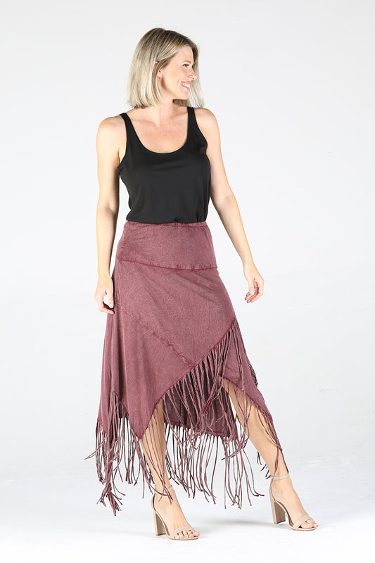 Long Fringe Skirt