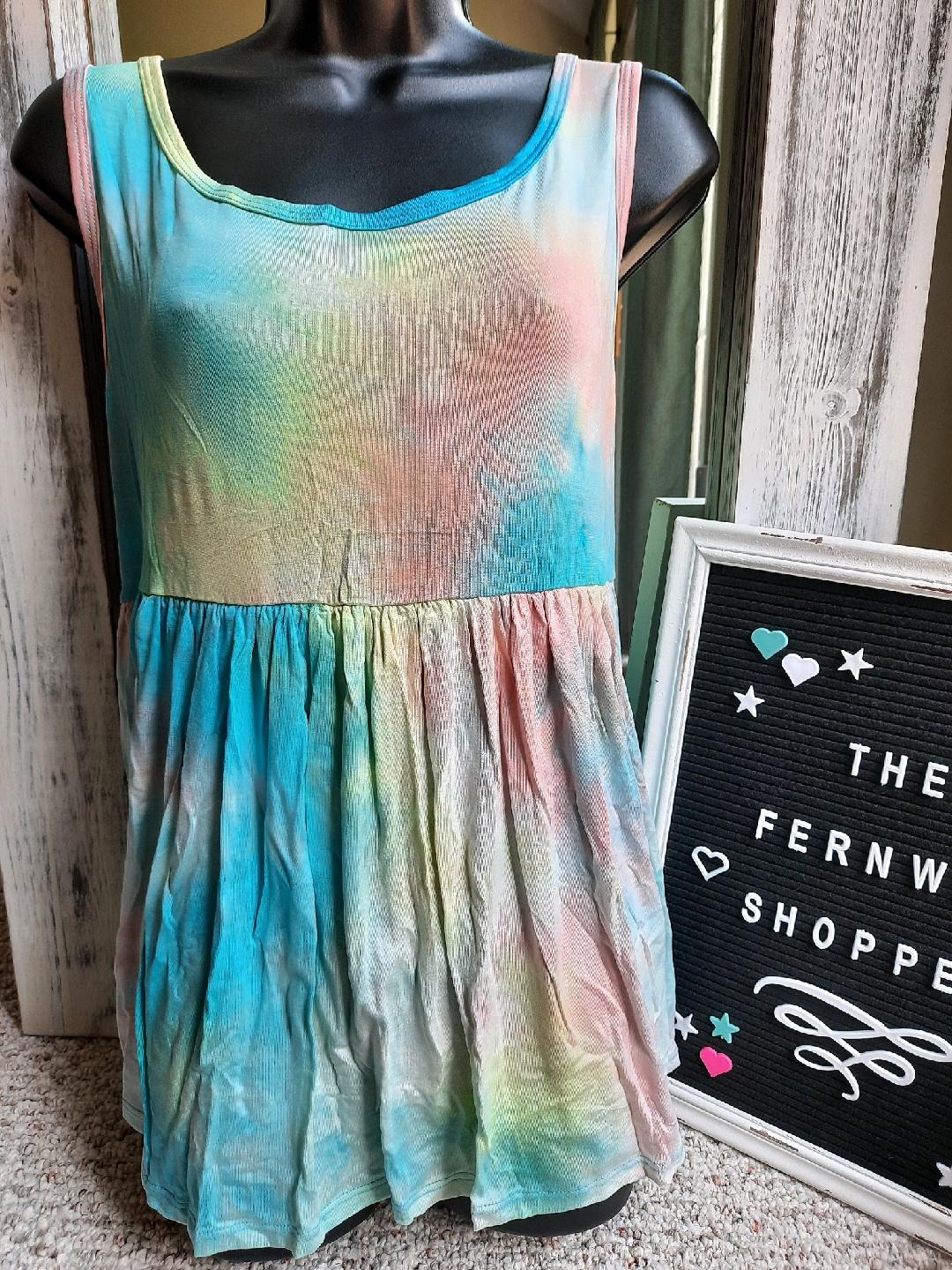 Tie-dye Piper Babydoll tank