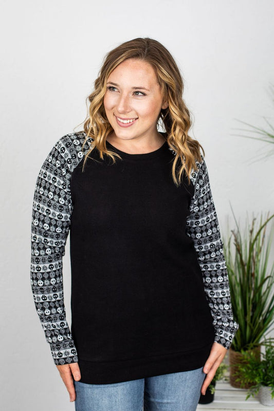 Skull Sleeve Pullover
