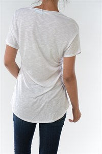 Lavender V-neck Top