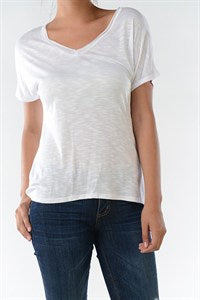 Lavender V-neck Top