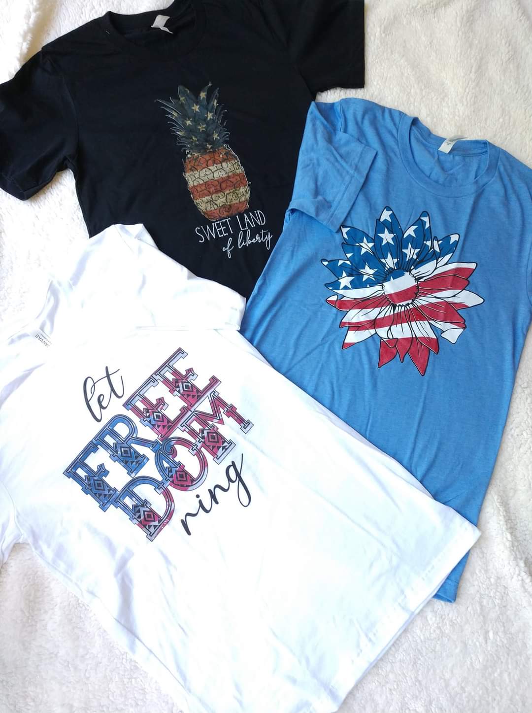Red, White & Blue tees