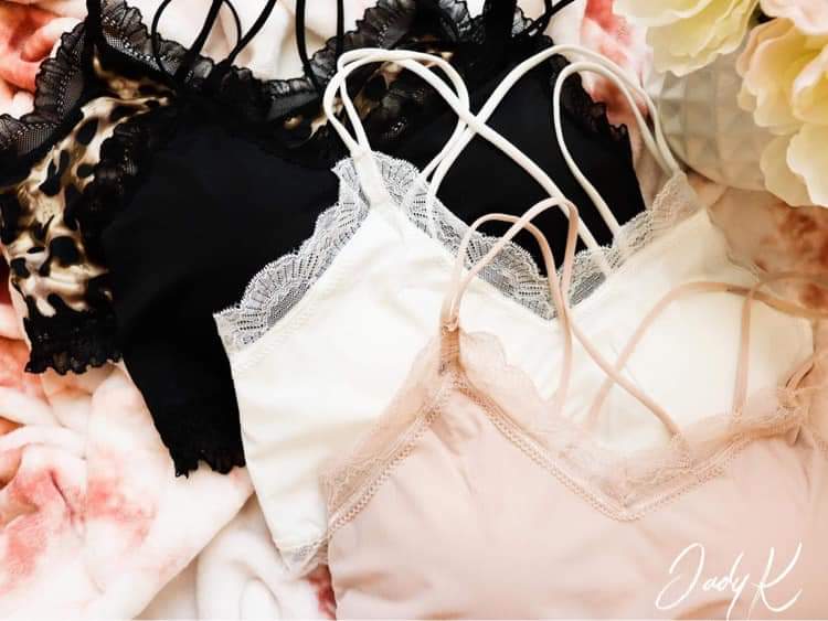 Black Lace and Double Strap Bralette