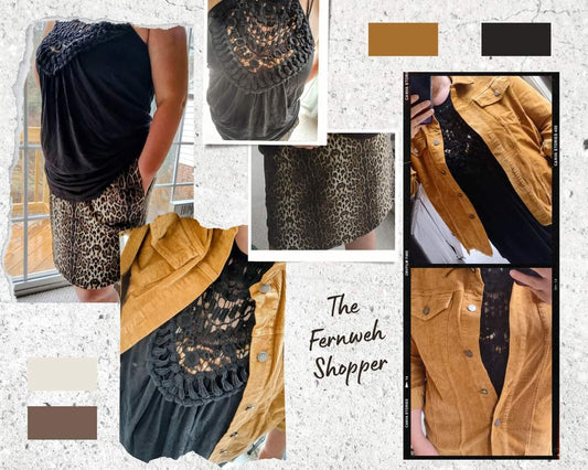 Animal Print Skirt with Pockets