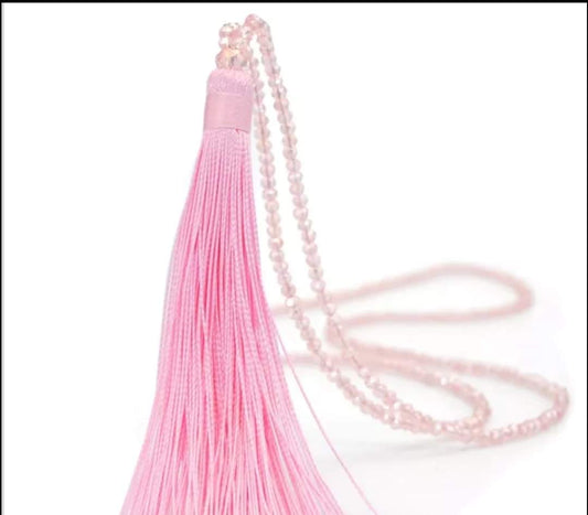 Boho Bead and Tassel Necklace