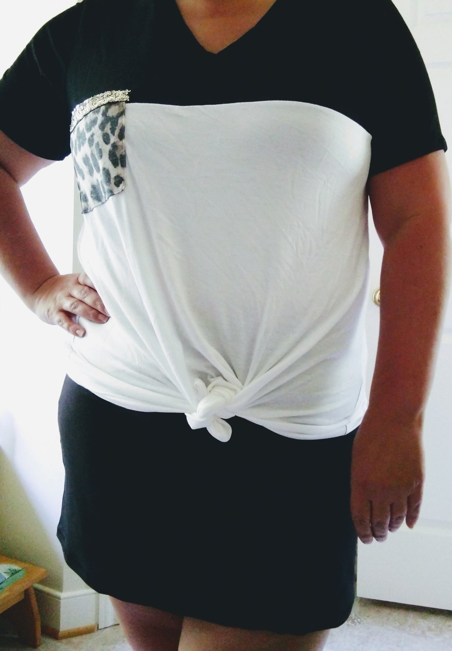 Black High Waist Skort