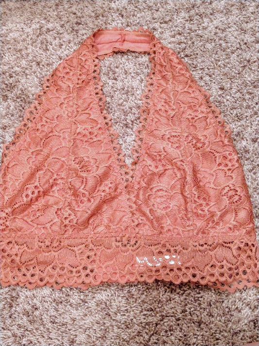 Rose Lace Halter Bralette