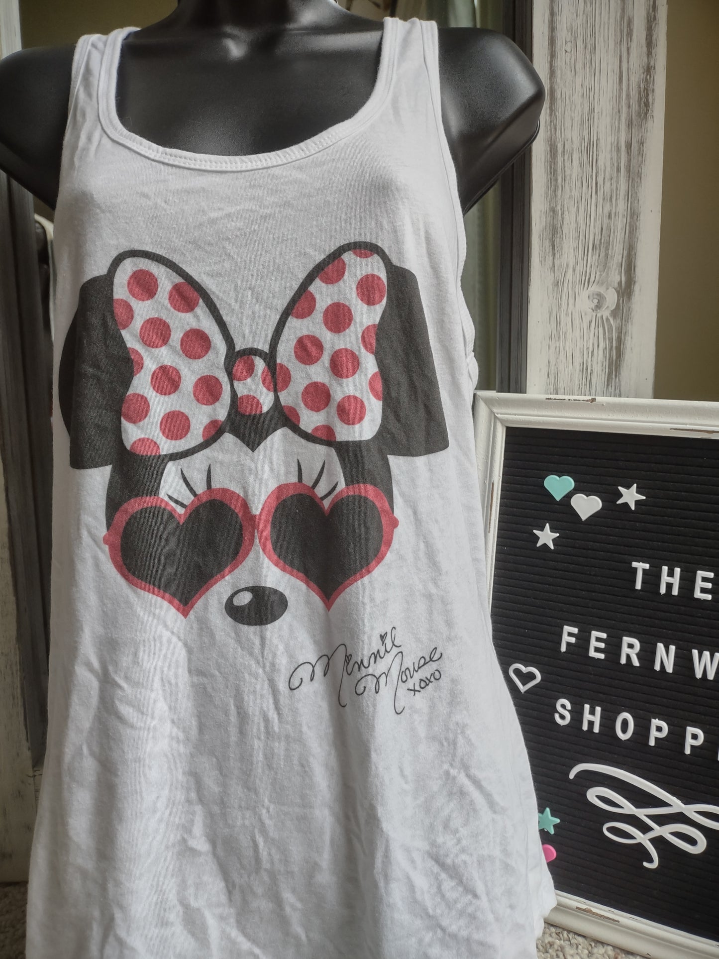 SINGLE PIECE Minnie Racerback Tank XL