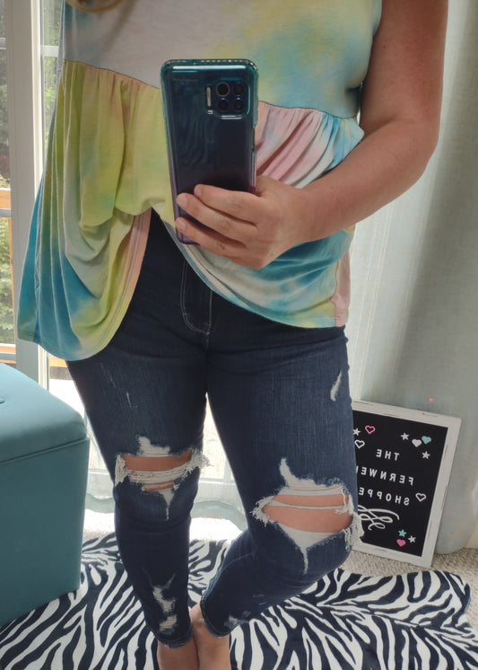 Dark Denim Distressed Jeans