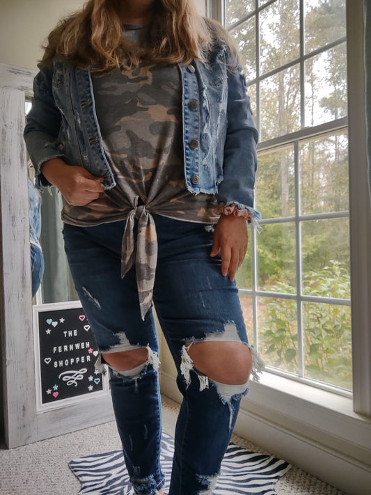 Plus Size Distressed Cello Jeans