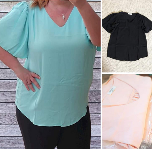 Flutter Sleeve Blouse