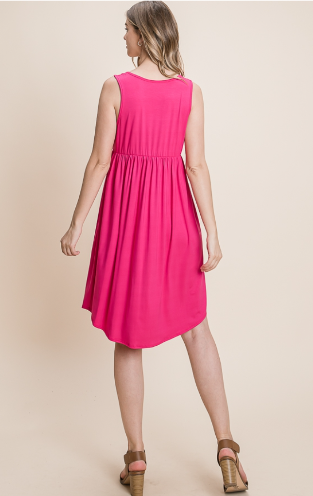 Fuchsia Babydoll Dress