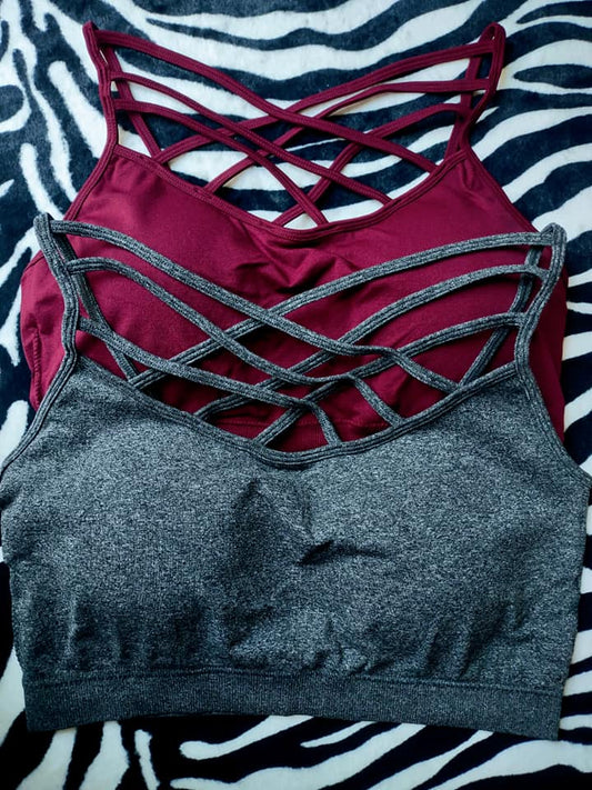 Fall Bralettes - Cabernet, Charcoal, Mustard & Sand