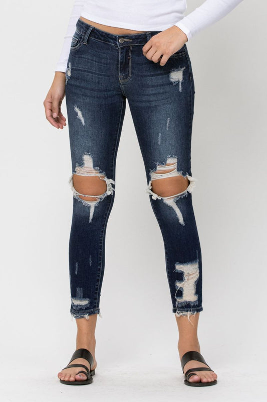 Dark Denim Distressed Jeans