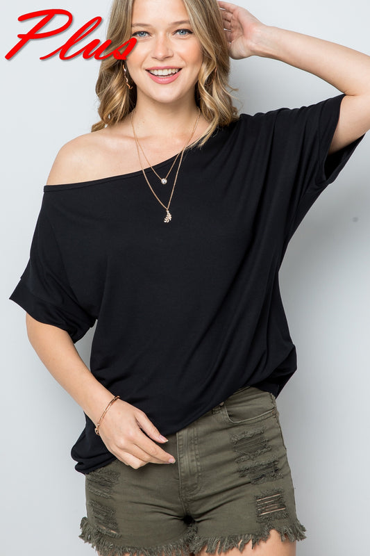 Black Off-Shoulder Top