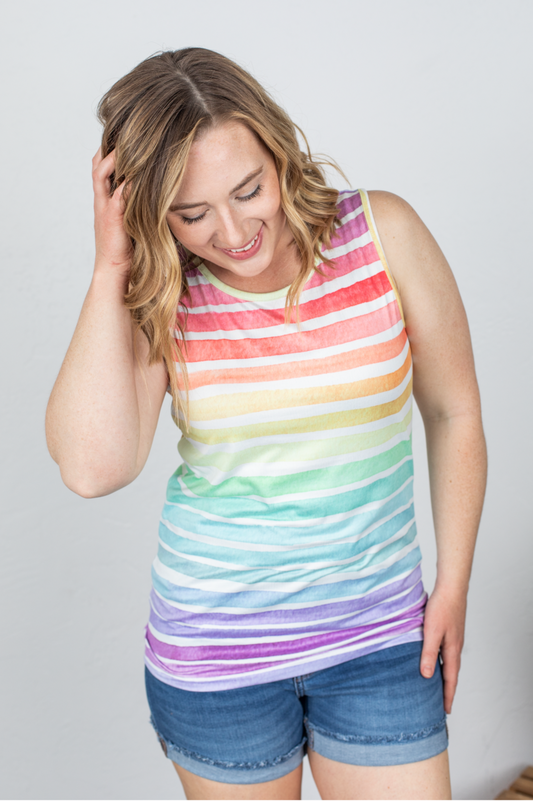 Summer Stripes Rainbow Tank