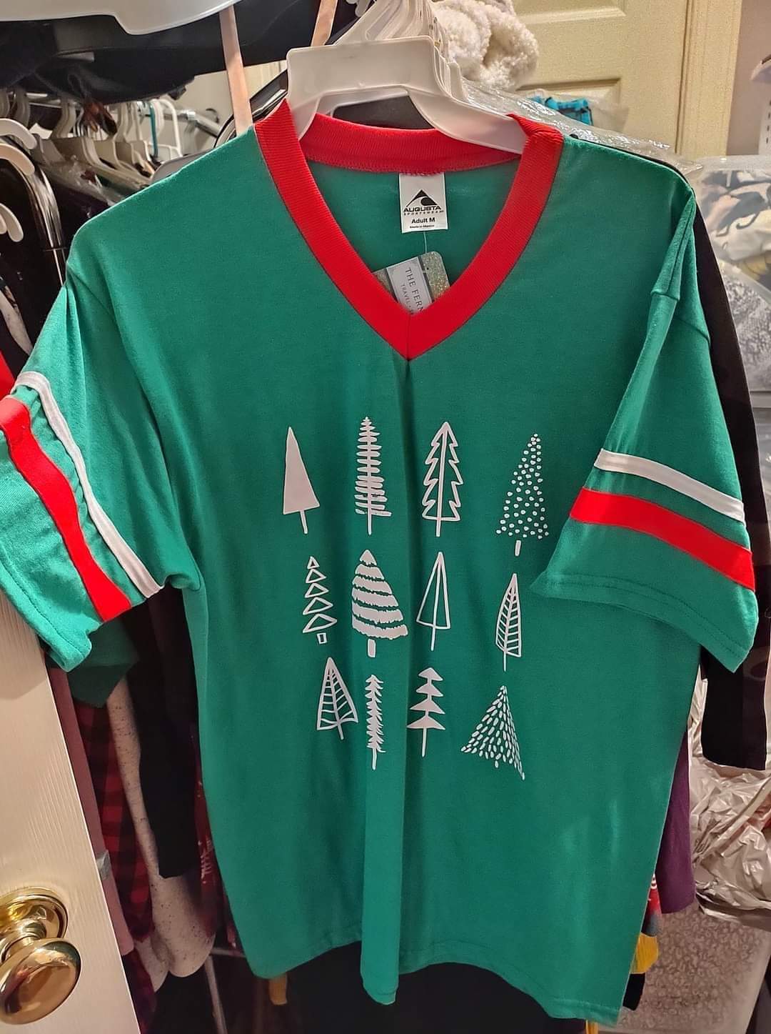 Christmas Vneck Ringer Tee