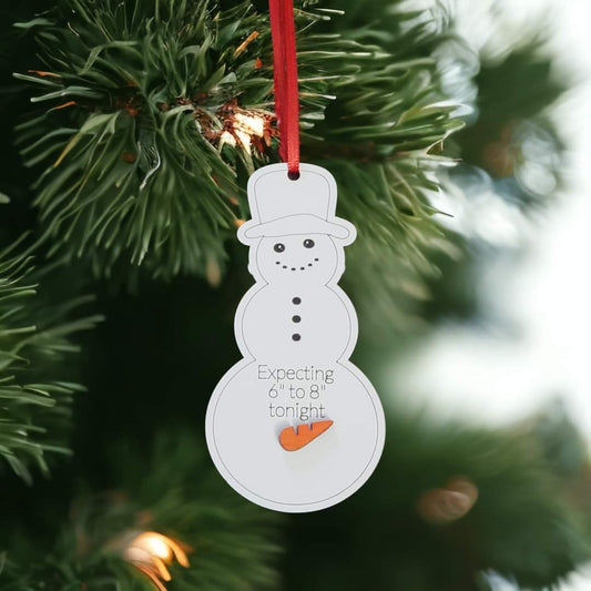 Expecting 6-8" Snowman Ornament