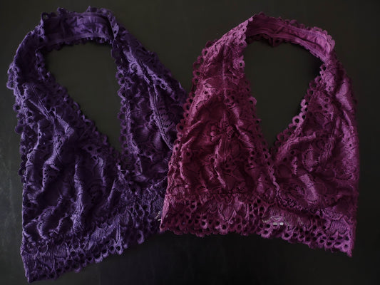 Dark Purple or Merlot Lace Bralette