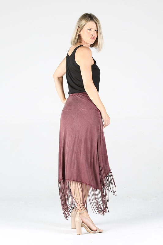 Long Fringe Skirt