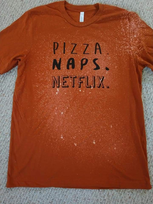 Pizza Naps Netflix tee