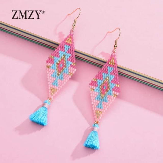 Aztec Bead Earrings