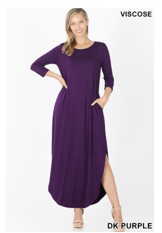 Dark Purple Fall Dress