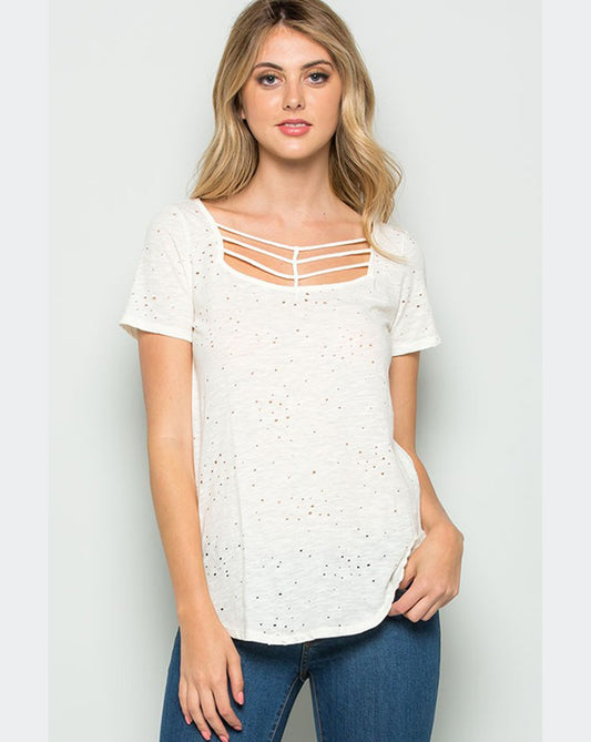 Distressed Ivory Top