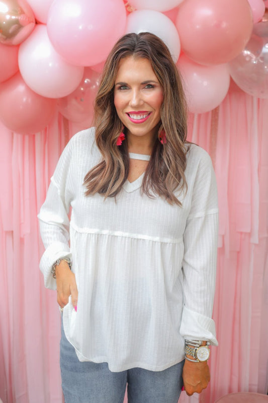 Ivory Babydoll Top